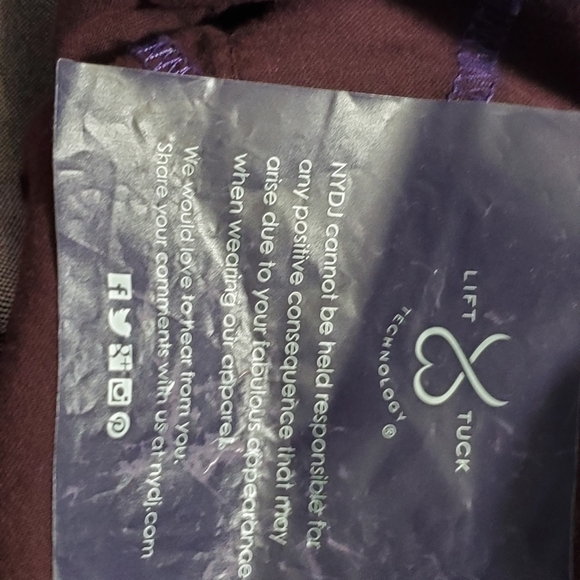 NYDJ Sheri Slim Straight Leg Jeans Size 16 Hi-Rise Lift Tuck Technology - Picture 13 of 15